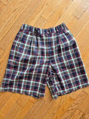 Vintage Plaid Shorts 8" TAIL Brand Size 6 Tartan Plaid